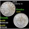 1912 Liberty Nickel 5c Grades Choice AU