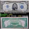 1934A $5 Blue Seal Silver Certificate Grades vf+