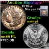 ***Auction Highlight*** 1879-s Morgan Dollar $1 Graded ms66 pl By SEGS (fc)