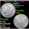 ***Auction Highlight*** 1884-s Morgan Dollar $1 Grades Choice AU (fc)