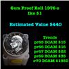 Full Roll Proof Bi-Centennial Gem 1976-s Eisenhower 'Ike' Dollars. 20 Coins total.