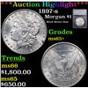 ***Auction Highlight*** 1897-s Morgan Dollar $1 Graded ms65+ By SEGS (fc)
