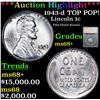 ***Auction Highlight*** 1943-d Lincoln Cent TOP POP! 1c Graded ms68+ By SEGS (fc)