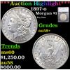 ***Auction Highlight*** 1897-o Morgan Dollar $1 Graded au58+ By SEGS (fc)