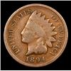 Image 2 : 1894 Indian Cent 1c Grades vg+