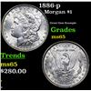 Image 1 : 1886-p Morgan Dollar $1 Grades GEM Unc