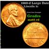 Image 1 : 1960-d Large Date Lincoln Cent 1c Grades GEM Unc RD