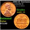 Image 1 : 1961-d/ horizontal d Lincoln Cent FS-501 1c Grades GEM++ RB