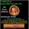 Image 1 : Shotgun Lincoln 1c roll, 1968-d 50 pcs  Bank of America Wrapper