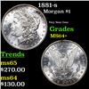 Image 1 : 1881-s Morgan Dollar 1 Grades Choice+ Unc