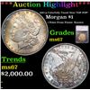 ***Auction Highlight*** 1887-p Colorfully Toned Morgan Dollar Near TOP POP! $1 Graded ms67 By SEGS (