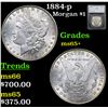 1884-p Morgan Dollar $1 Graded ms65+ By SEGS