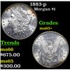 Image 1 : 1883-p Morgan Dollar $1 Grades GEM+ Unc