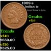 Image 1 : 1909-s Indian Cent 1c Grades vf+