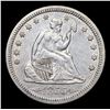 Image 2 : 1855 Arrows Seated Liberty Quarter 25c Grades Choice AU