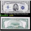 1934C $5 Blue Seal Silver Certificate Grades xf
