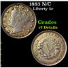 1883 N/C Liberty Nickel 5c Grades vf details