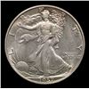 Image 2 : 1937-p Walking Liberty Half Dollar 50c Grades Select+ Unc