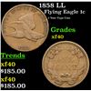 1858 LL Flying Eagle Cent 1c Grades xf
