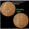 1875 Great Britain Penny 1P Queen Victoria KM-755 Grades vg+