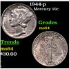 Image 1 : 1944-p Mercury Dime 10c Grades Choice Unc