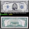 1934C $5 Blue Seal Silver Certificate Grades vf+