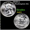 Image 1 : 1945-s Washington Quarter 25c Grades Choice Unc