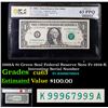 Image 1 : PCGS 1988A $1 Green Seal Federal Reserve Note Fr-1916-K Graded cu63 By PCGS