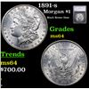 Image 1 : 1891-s Morgan Dollar $1 Graded ms64 By SEGS