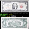 Image 1 : **Star Note** 1963 $2 Red Seal Legal Tender Note Grades vf+