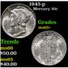 Image 1 : 1945-p Mercury Dime 10c Grades GEM+ Unc
