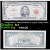 Image 1 : **Star Note** 1963 Red Seal $5 Legal Tender Note Grades f, fine