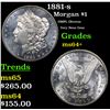 Image 1 : 1881-s Morgan Dollar $1 Grades Choice+ Unc