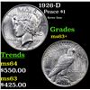 1926-D Peace Dollar $1 Grades Select+ Unc