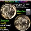 ***Auction Highlight*** 1938-d Buffalo Nickel Near TOP POP! 5c Graded ms67+ By SEGS (fc)