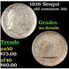 1926 Sesqui Old Commem Half Dollar 50c Grades AU Details