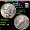 ***Auction Highlight*** 1935-p Peace Dollar $1 Graded ms65 By SEGS (fc)