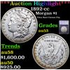 ***Auction Highlight*** 1892-cc Morgan Dollar $1 Graded au53 By SEGS (fc)