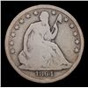Image 2 : 1864-s Seated Half Dollar 50c Grades f, fine
