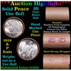 ***Auction Highlight*** Solid Uncirculated Peace silver dollar roll 1924 & P Ends, 20 coins (fc)