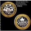 Silver Gaming token with 24K heavy gold electroplate $40 Casino Windxor Ontario Canada Casino Windso