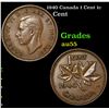 1940 Canada 1 Cent 1c  Grades Choice AU