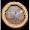 Image 2 : Mixed small cents 1c orig shotgun roll, 1918-d Wheat Cent, 1891 Indian Cent other end, Brinks Wrappe