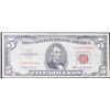 Image 2 : **Star Note** 1963 Red Seal $5 Legal Tender Note Grades f, fine