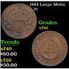Image 1 : 1864 Large Motto Two Cent Piece 2c Grades vf++