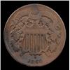 Image 2 : 1864 Large Motto Two Cent Piece 2c Grades vf++