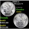 Image 1 : 1884-o Morgan Dollar $1 Grades Choice+ Unc