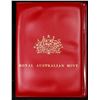 Image 2 : Australia 1970 Royal Australian Mint Uncirculated Coin Set in rare red wallet