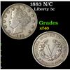 1883 N/C Liberty Nickel 5c Grades xf