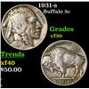 1931-s Buffalo Nickel 5c Grades vf++